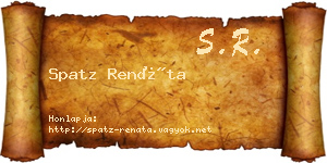 Spatz Renáta névjegykártya